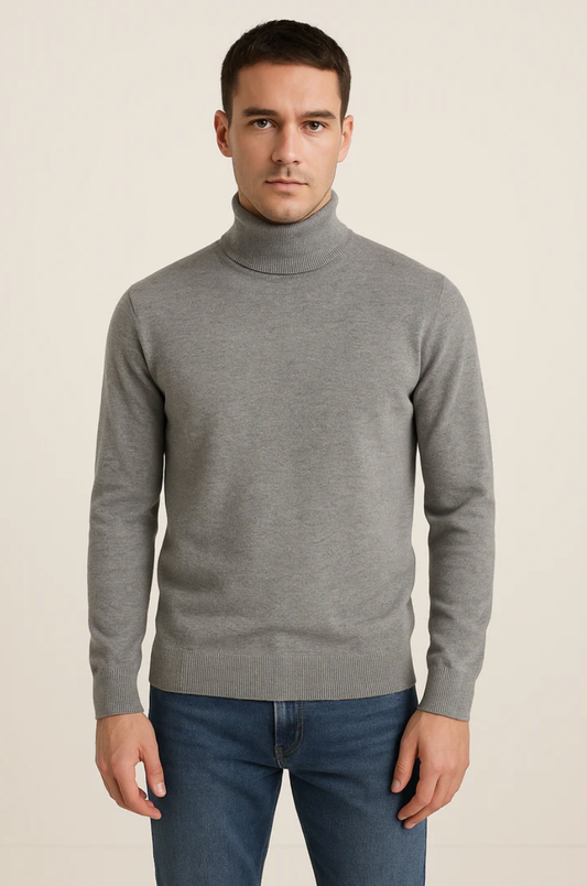 Esen pánský šedý kašmírový rolák