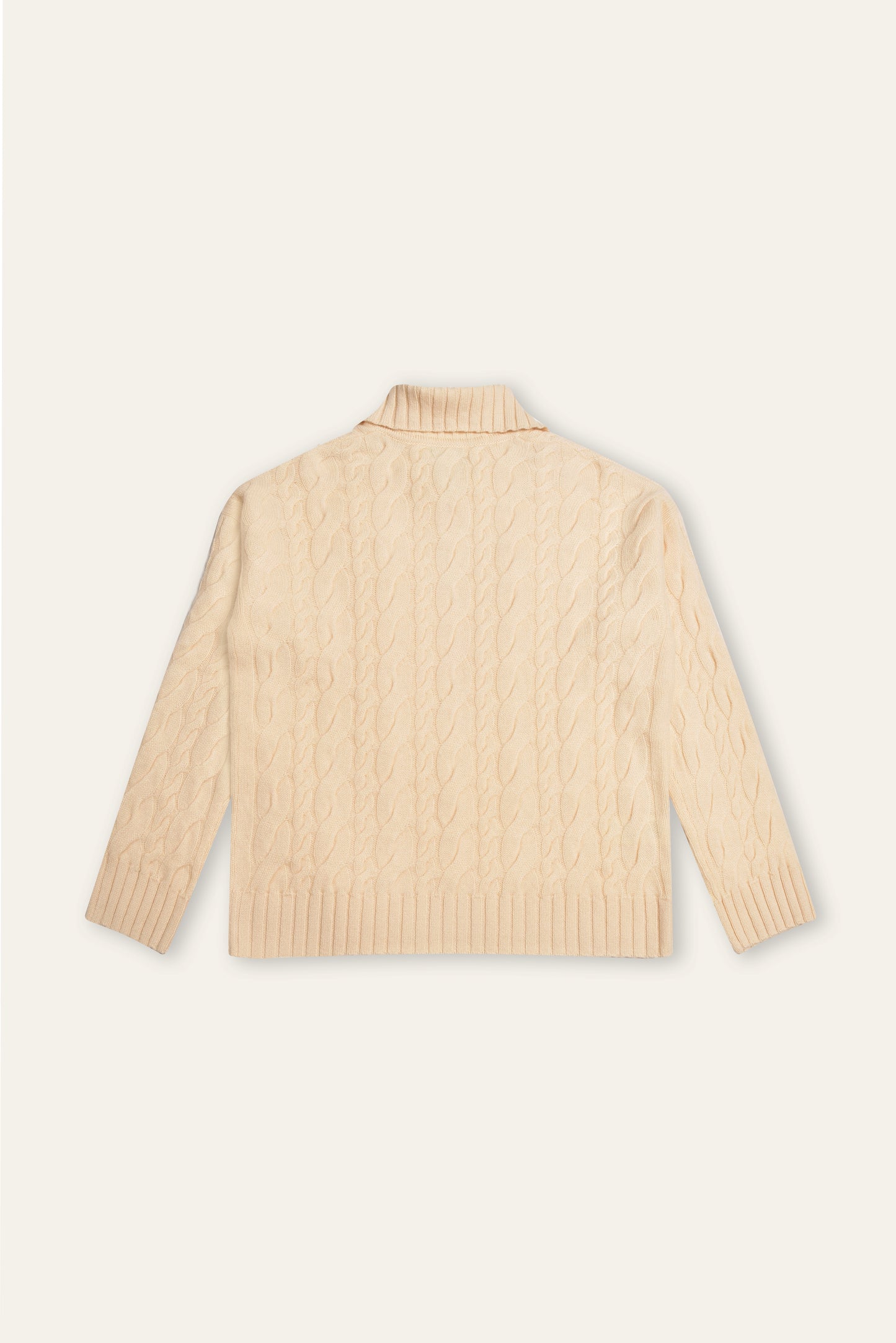 Alungoo women's cable sweater in beige