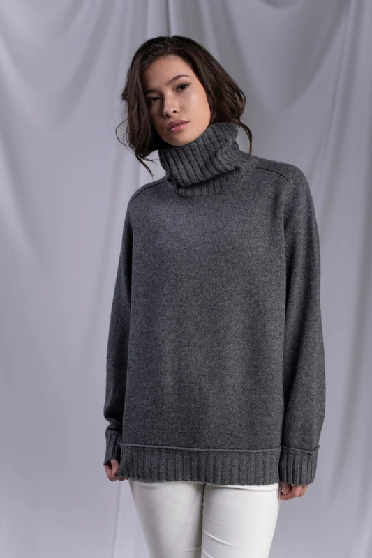 Ariungoo šedý dámský kašmírový rolák