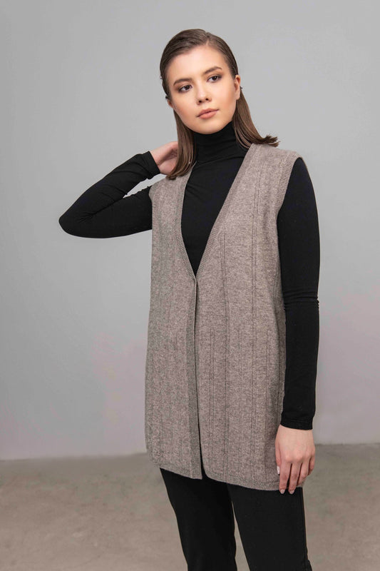 Bekhi dámská vesta z jačí vlny