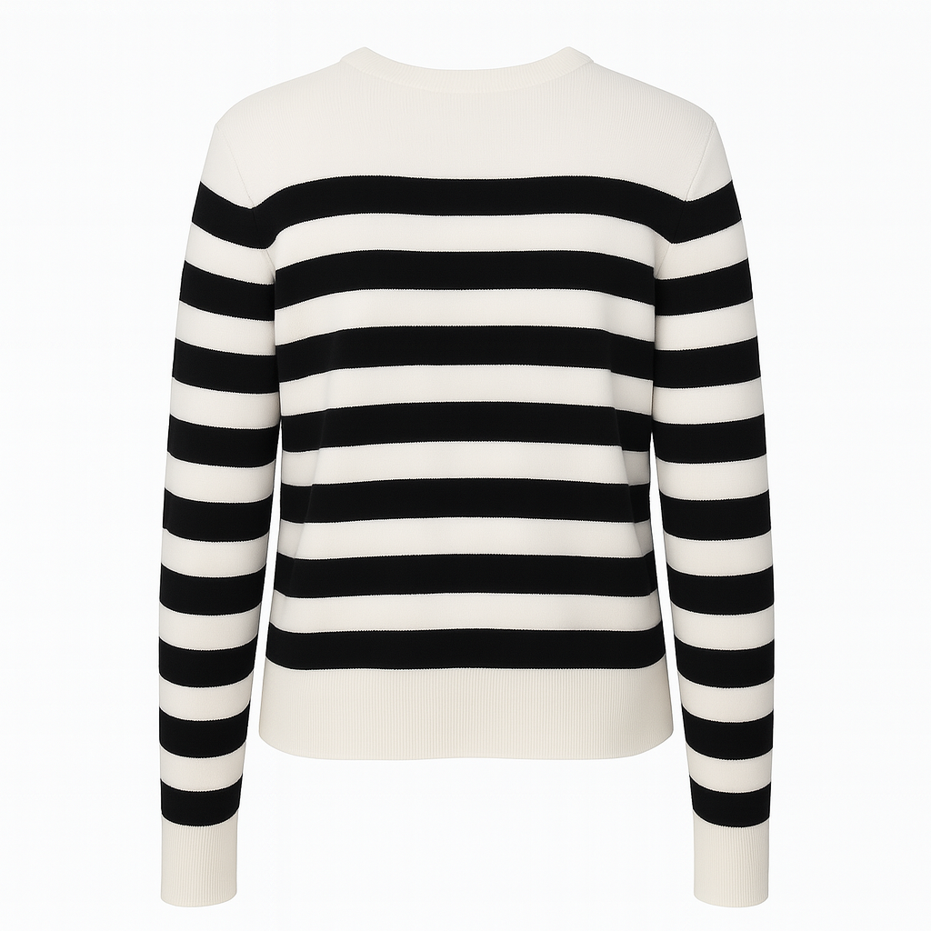 Kašmírový svetr s pruhy - uvolněná elegance