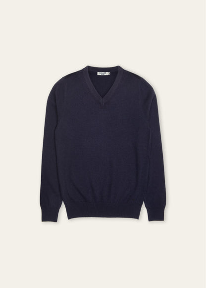 Khair men's dark blue cashmere sweater