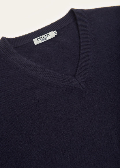 Khair men's dark blue cashmere sweater