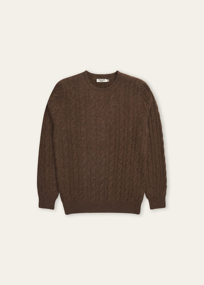 Sutai women's yak wool cable sweater