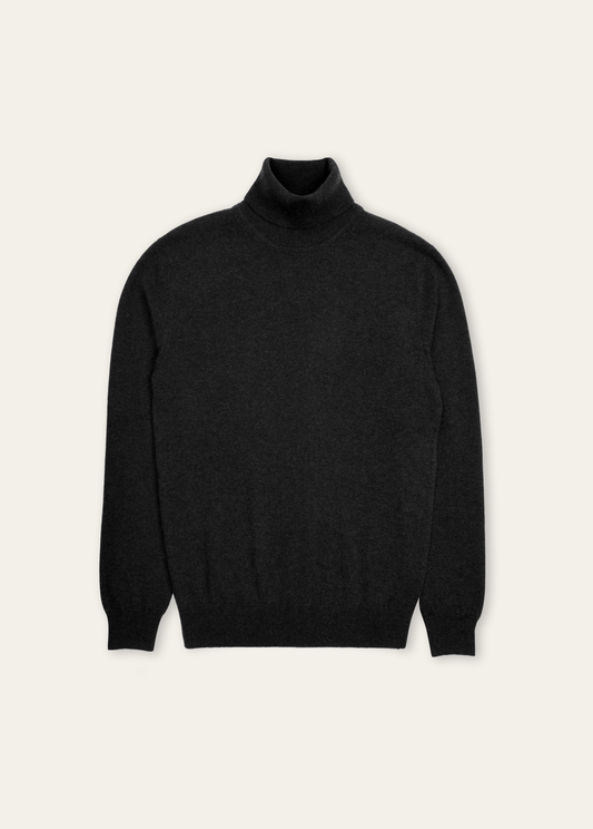 Darkhan černý pánský kašmírový rolák