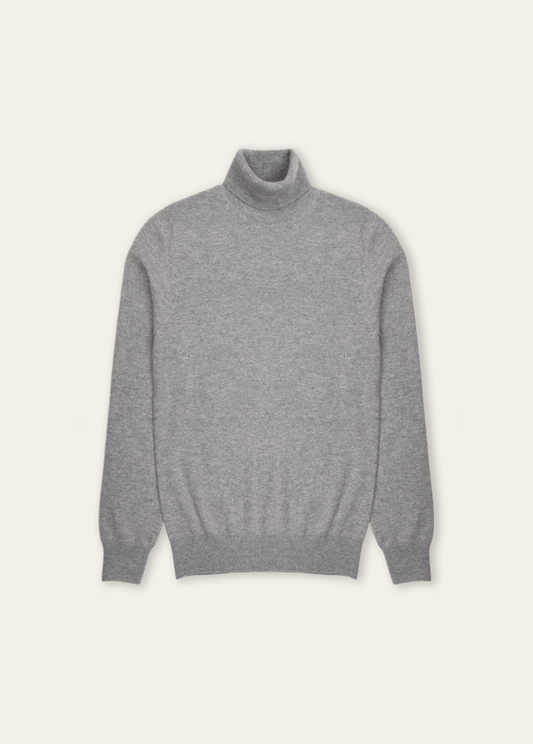 Esen pánský šedý kašmírový rolák