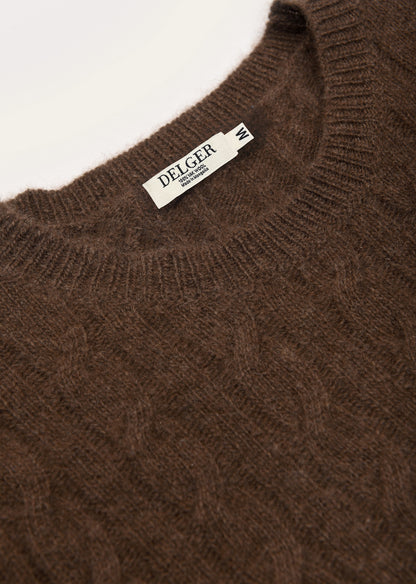 Sutai women's yak wool cable sweater