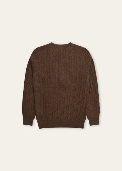 Sutai women's yak wool cable sweater