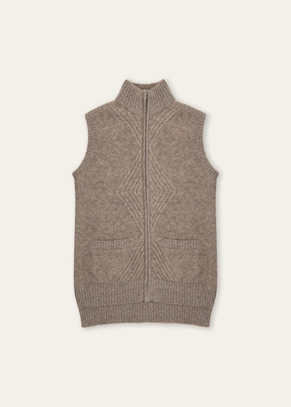 Khulan women's yak wool vest