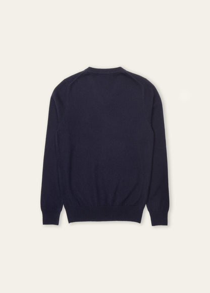 Khair men's dark blue cashmere sweater