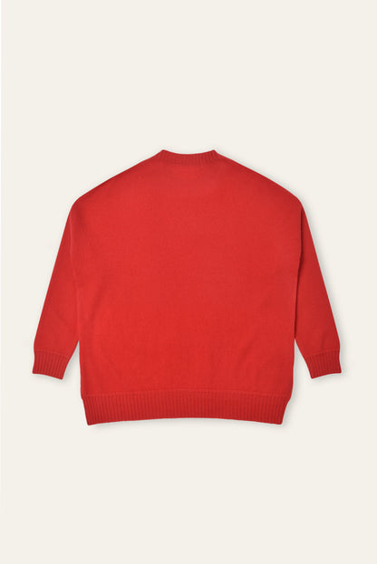 Borte red women's cashmere sweater