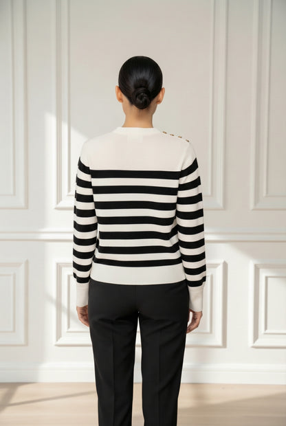 Altan dámský kašmírový pruhovaný svetr