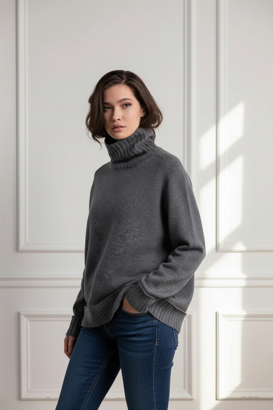 Ariungoo šedý dámský kašmírový rolák