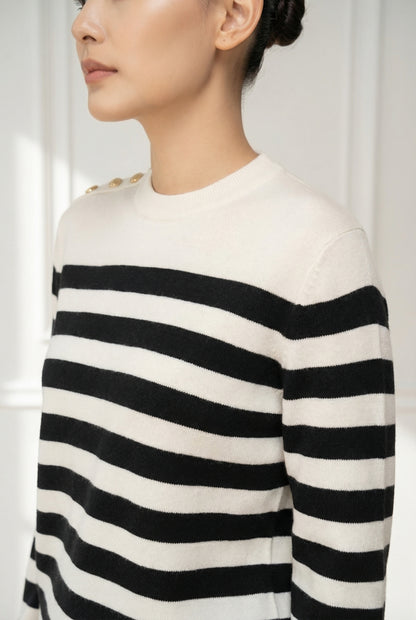 Altan dámský kašmírový pruhovaný svetr