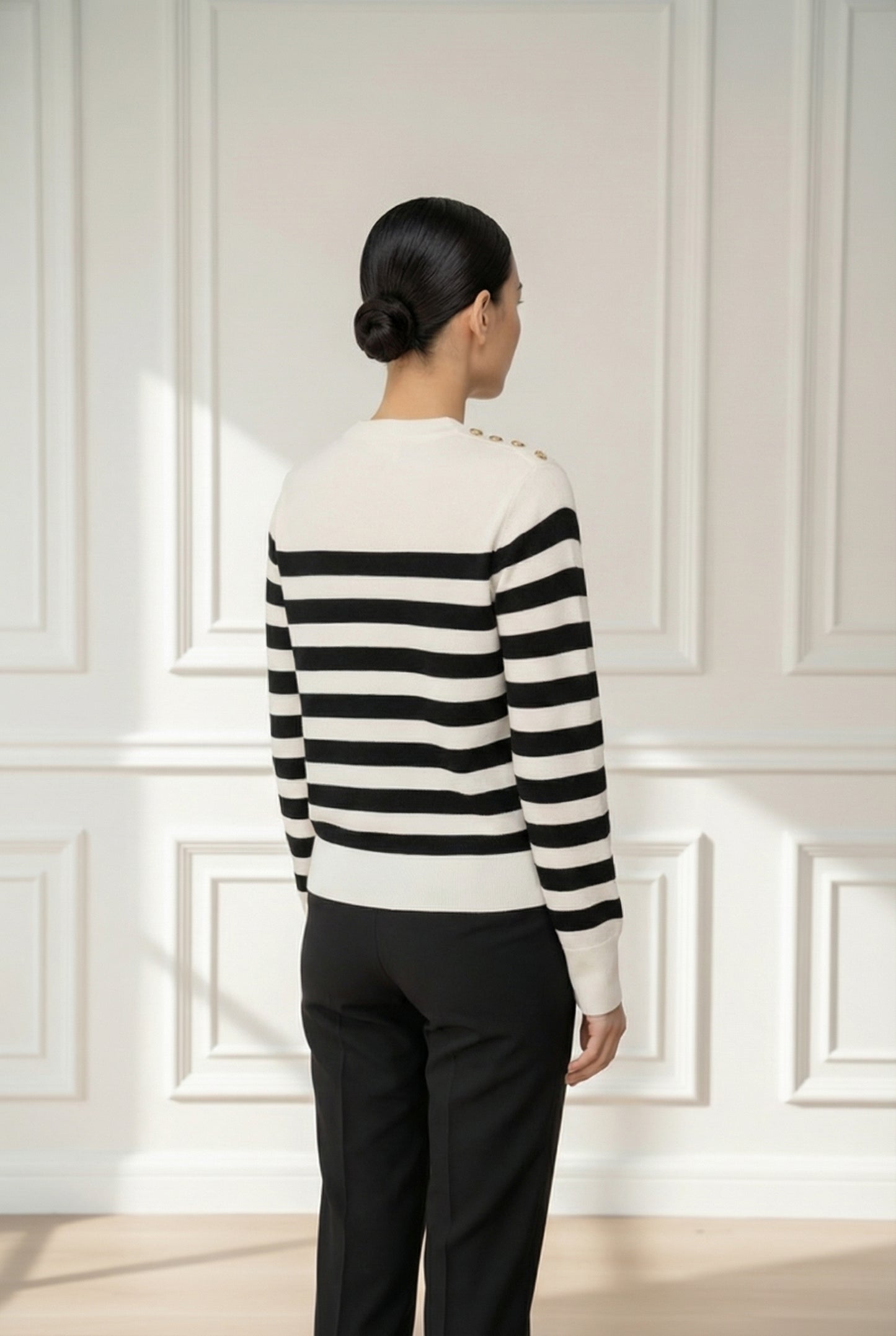 Altan dámský kašmírový pruhovaný svetr